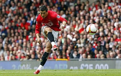 Ronaldo Kickingfootball on Soccer Shooting  Soccer Shot  Kicking A Soccer Ball  Soccer Goal