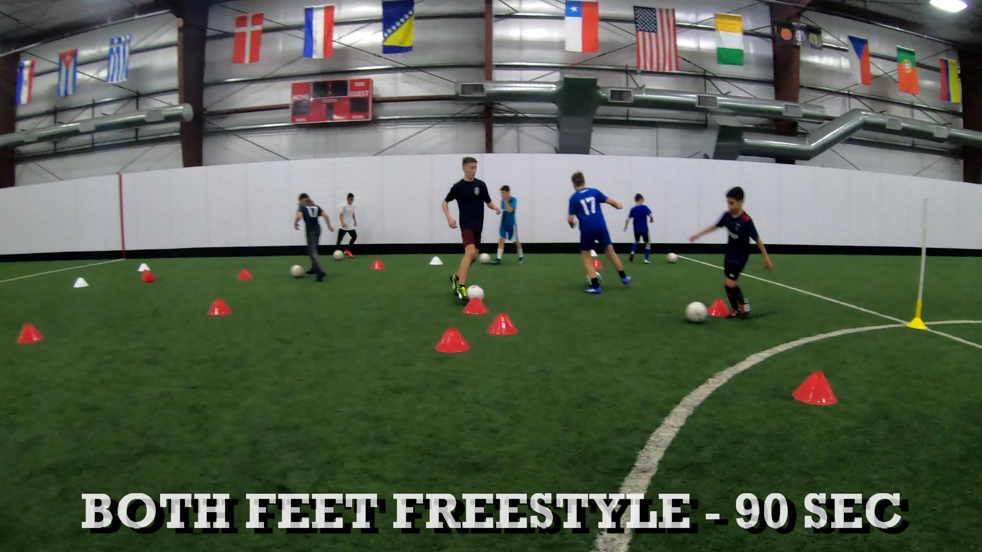 How long should a 13 year old train soccer?